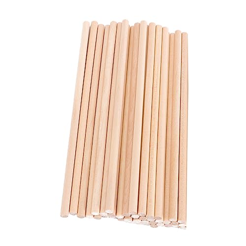 SOIMISS 50 Stück Holzrundstäbe für DIY Bastelprojekte Naturbelassene Holzstäbchen zum Modellbau Vielseitig Einsetzbar für Kunst Malerei und Handwerk von SOIMISS