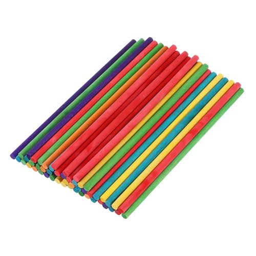SOIMISS 50 Stück Holzstäbchen Farbige Holzstiele zum Basteln DIY Handwerk Kreative Holzstäbe für Eisstiele Modelle Collage Spielspaß SOIMISS 50 Stück Holzstäbchen Farbige Holzstiele zum Basteln DIY Handwerk Kreative Holzstäbe für Eisstiele Modelle Collage Spielspaß von SOIMISS