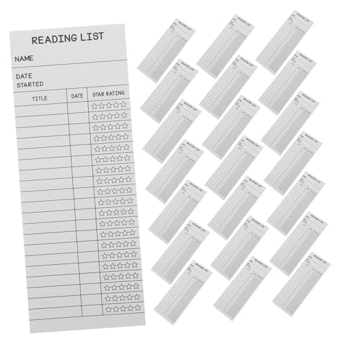 SOIMISS 50 Stück Leselisten Lesezeichen aus Robustem Papier Buch Tracker Karten ohne Loch Praktische Markierer für Schüler Lehrer und Lesebegeisterte und Vielseitig für Schule Büro SOIMISS 50 Stück Leselisten Lesezeichen aus Robustem Papier Buch Tracker Karten ohne Loch Praktische Markierer für Schüler Lehrer und Lesebegeisterte und Vielseitig für Schule Büro von SOIMISS