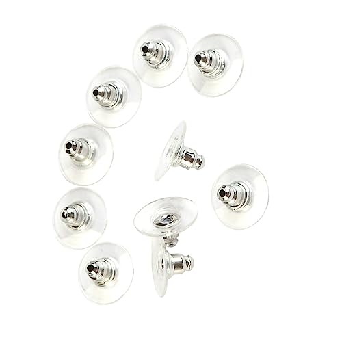 SOIMISS 50 Stück Metall Ohrstecker Verschlüsse mit Weißem Kunststoffpad Langlebige Ohrstecker Stopper für Schmuckzubehör Ergonomisch Leicht und Praktisch für Sicheren Halt SOIMISS 50 Stück Metall Ohrstecker Verschlüsse mit Weißem Kunststoffpad Langlebige Ohrstecker Stopper für Schmuckzubehör Ergonomisch Leicht und Praktisch für Sicheren Halt von SOIMISS