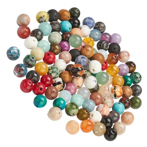 SOIMISS 50 Stück Natürliche Kristall Rundperlen mit Polierte Bunte Spacer Perlen für DIY Schmuckherstellung und Bastelperlen Armbänder Halsketten Zubehör SOIMISS 50 Stück Natürliche Kristall Rundperlen mit Polierte Bunte Spacer Perlen für DIY Schmuckherstellung und Bastelperlen Armbänder Halsketten Zubehör von SOIMISS