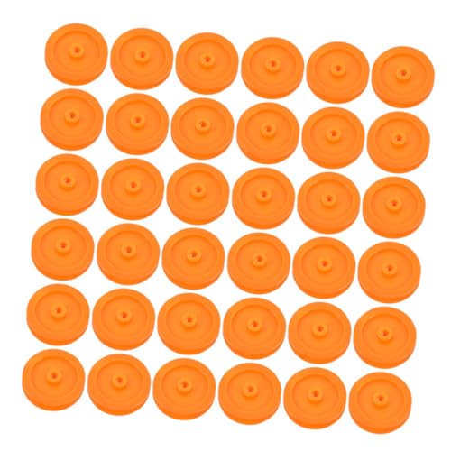 SOIMISS 50 Stück Riemenscheibe Aus Kunststoff Diy-räder Getriebeantriebsscheibe Riemenscheibe Für Heimwerker Der Riemenscheibe Mechanische Riemenscheiben Diy-teile Orange Plastik von SOIMISS