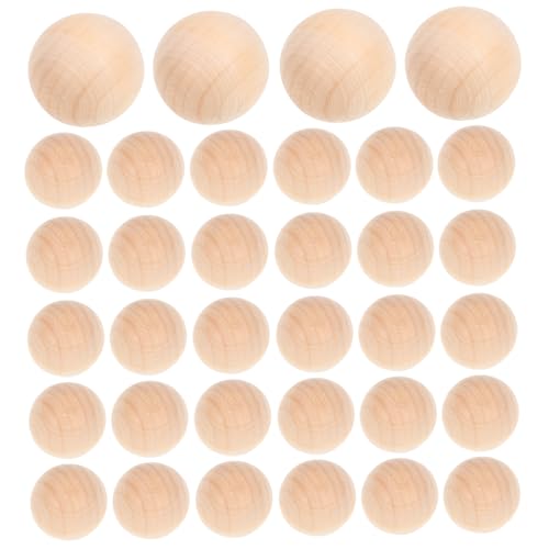 SOIMISS 50 Stück Runde Holzperlen ohne Bohrung Natürliche DIY Bastelmaterialien Lotus Holz für Schmuckherstellung und Kreative Projekte SOIMISS 50 Stück Runde Holzperlen ohne Bohrung Natürliche DIY Bastelmaterialien Lotus Holz für Schmuckherstellung und Kreative Projekte von SOIMISS