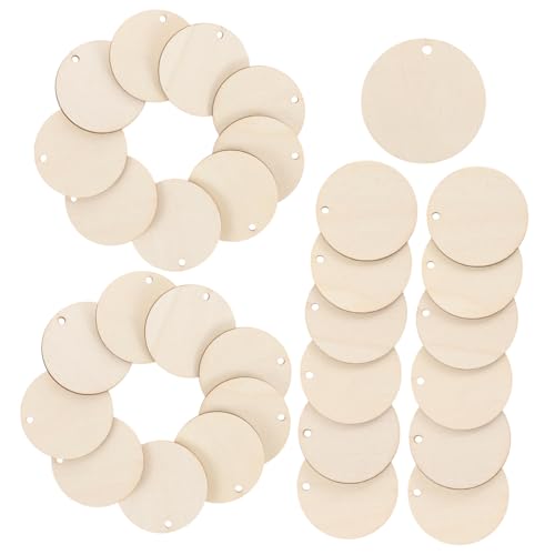 SOIMISS 50 Stück Runde Holzscheiben für Diy Bastelprojekte Holzstücke für Scrapbooking und Heimdekoration Unvollendete Holzornamente für Anwendungen SOIMISS 50 Stück Runde Holzscheiben für Diy Bastelprojekte Holzstücke für Scrapbooking und Heimdekoration Unvollendete Holzornamente für Anwendungen von SOIMISS
