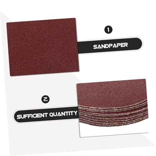 SOIMISS 50 Stück Selbstklebende Sandpapier Scheiben Aluminiumoxid Körnung Schleifpads für Möbelpolitur und Oberflächenbearbeitung Kompakt und Elastisch Geeignet für Schleifmaschinen von SOIMISS