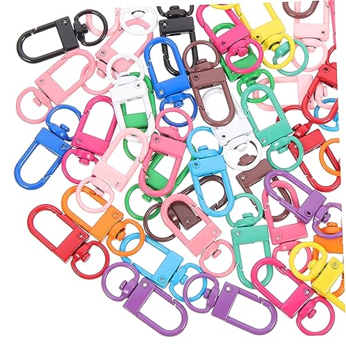 SOIMISS 50 Stück Teiliges Bunte Drehbare Karabinerhaken aus Zinklegierung mit Federverschluss Schwenkbar für DIY Schlüsselanhänger Taschenriemen Ausweishalter und Heimwerkerprojekte von SOIMISS