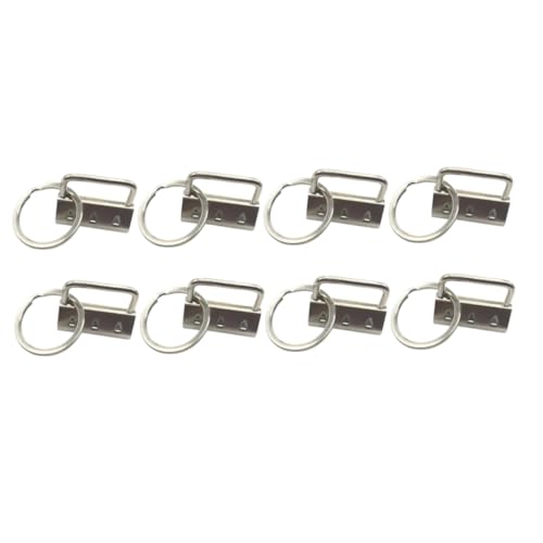 SOIMISS 50 Stück Teiliges Metall Schlüsselanhänger DIY Webband Endklemmen für Handgelenkschlaufe Gurtband Taschenriemen und Schlüsselband Zubehör Rostfrei und Langlebig von SOIMISS
