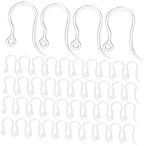 SOIMISS 50 Stück Teiliges Transparente Resin Ohrringhaken ohne Grate Leicht und Robust für DIY Schmuckherstellung Umbaubare Ohrhaken für Ohrstecker Basteln Geeignet für Anhänger und SOIMISS 50 Stück Teiliges Transparente Resin Ohrringhaken ohne Grate Leicht und Robust für DIY Schmuckherstellung Umbaubare Ohrhaken für Ohrstecker Basteln Geeignet für Anhänger und von SOIMISS