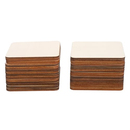 SOIMISS 50 Stück Unbehandelte Holzscheiben Quadratisch Natürliche Holzblanks für DIY Basteln Malerei Pyrographie Dekoration Holzplatten für Kreative Projekte SOIMISS 50 Stück Unbehandelte Holzscheiben Quadratisch Natürliche Holzblanks für DIY Basteln Malerei Pyrographie Dekoration Holzplatten für Kreative Projekte von SOIMISS