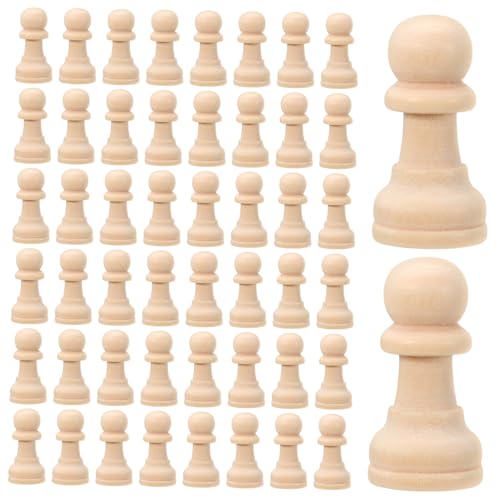 SOIMISS 50 Stück Unlackierte Schachfiguren Holz DIY Unvollendete Schachstücke Ersatzteile für Schachspiele Handwerkliche Holzspielzeuge für Erwachsene SOIMISS 50 Stück Unlackierte Schachfiguren Holz DIY Unvollendete Schachstücke Ersatzteile für Schachspiele Handwerkliche Holzspielzeuge für Erwachsene von SOIMISS