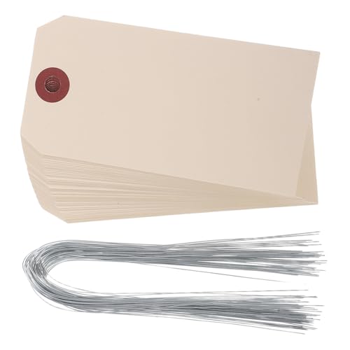 SOIMISS 50 Stück Versandetiketten Manila Tags mit Stabilen Eisenkabeln Robuste Verpackungsetiketten für Versand und Lager Vielseitig Verwendbar Reißfest und Einfach zu Befestigen SOIMISS 50 Stück Versandetiketten Manila Tags mit Stabilen Eisenkabeln Robuste Verpackungsetiketten für Versand und Lager Vielseitig Verwendbar Reißfest und Einfach zu Befestigen von SOIMISS