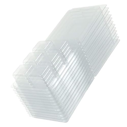 SOIMISS 50 Stück Wachsschmelzformen Kunststoff PVC Clamshell Wachsbehälter für Kerzen und Seifenherstellung Transparent und Wiederverwendbar von SOIMISS