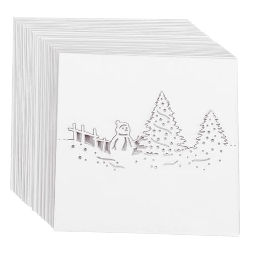 SOIMISS 50 Stück Weiße Schneemann Platzkarten mit Filigranem Ausschnitt Faltbare Tischkarten für Weihnachtsfeier Lesbar Wiederverwendbar für Festliche Sitzordnung bei Dinner Bankett SOIMISS 50 Stück Weiße Schneemann Platzkarten mit Filigranem Ausschnitt Faltbare Tischkarten für Weihnachtsfeier Lesbar Wiederverwendbar für Festliche Sitzordnung bei Dinner Bankett von SOIMISS