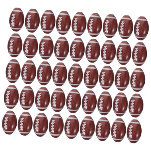 SOIMISS 50 Stück Zubehör für Holzperlen Sport Fußballperlen für Armbänder Halsketten wohnungsdeko american football Fußballanhänger für die Schmuckherstellung Scrapbooking-Perle Brown von SOIMISS