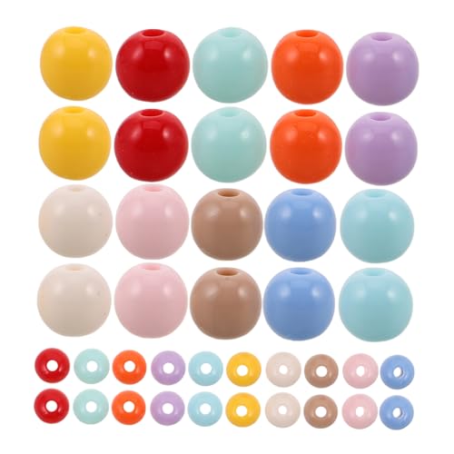 SOIMISS 500 Stück Bunte Acryl Perlen mit Geradem Farbige Solide Schmuckperlen für DIY Halsketten Armbänder Bastelprojekte Vielseitige Handwerkszubehör von SOIMISS