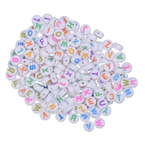 SOIMISS 500 Stück Bunte Buchstabenperlen Flach mit Weißem Hintergrund DIY Schmuckperlen für Halsketten Armbänder und Bastelzubehör zum Auffädeln SOIMISS 500 Stück Bunte Buchstabenperlen Flach mit Weißem Hintergrund DIY Schmuckperlen für Halsketten Armbänder und Bastelzubehör zum Auffädeln von SOIMISS