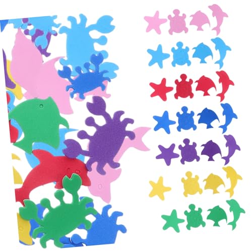 SOIMISS 500 Stück Bunte Eva Meerestiere Aufkleber Selbstklebend für Diy Bastelset Meerestiere Formen Scrapbooking Karten Pinnwand Wanddeko Kreativfördernd und Farbenlernend von SOIMISS
