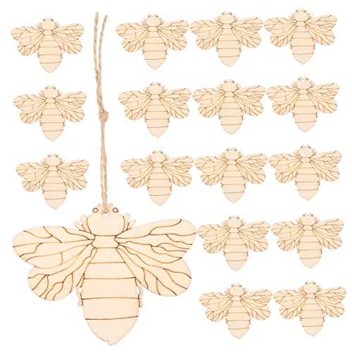 SOIMISS 50Sätze Unvollendete Holzausschnitte Bienenform für DIY Leicht Vielseitig für Kreative Projekte für Bastelarbeiten von SOIMISS