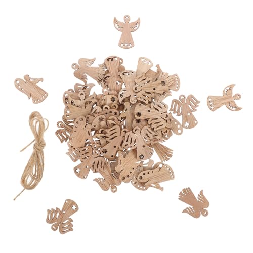 SOIMISS 50Stücke Holz Form Scheiben DIY Basteln Holzhandwerk für Weihnachtsdekoration Kartenherstellung Anhänger und Kreative Projekte Langlebig und Sicher der Anwendung von SOIMISS