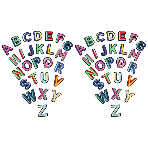 SOIMISS 52 Stück Teiliges Buntes Alphabet Bügelapplikationen Kreative Buchstaben Patches zum Aufbügeln und Nähen Vielseitige Textilaufnäher für Kleidung Taschen Hüte DIY Bastelprojekte von SOIMISS