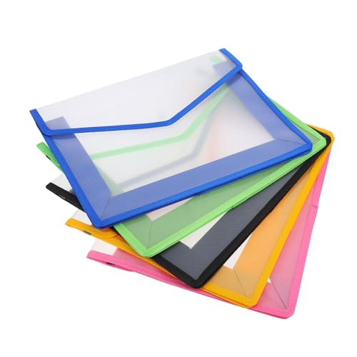SOIMISS 5Stücke Kunststoff Aktenordner Wasserdichte Fächermappe mit Druckknopfverschluss Große Dokumentenmappe für Büro und Schule SOIMISS 5Stücke Kunststoff Aktenordner Wasserdichte Fächermappe mit Druckknopfverschluss Große Dokumentenmappe für Büro und Schule von SOIMISS