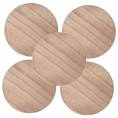 SOIMISS 5Stücke Unbemalte Runde Holzscheiben Naturholz für DIY Handwerk Glatte Oberfläche für Basteln und Projekte für Erwachsene Vielseitig Einsetzbar von SOIMISS