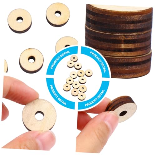 SOIMISS 5er Packungen Holzscheiben Rund Hohlgeschnittene Baumscheiben aus Natürlichem Holz Glatt Geschliffen für DIY Malerei Bastelprojekte Weihnachts Hochzeitsdekorationen pro Packung von SOIMISS