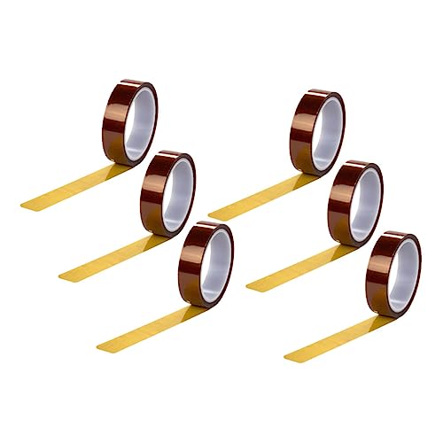 SOIMISS 6 Rollen Hitzebeständiges Klebeband Hochtemperatur Thermobänder für Sublimation für Pcb Druck Verpackung und Hinterlässt Rückstände von SOIMISS