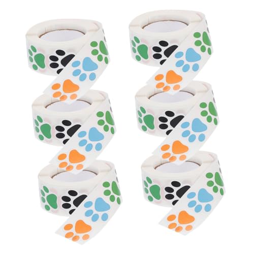SOIMISS 6 Rollen Hundepfoten Aufkleber Selbstklebend Kupferpapier Langlebig Stark Haftend für Belohnung Geschenkverpackung Etiketten Sticker Roll Vielseitig Einsetzbar SOIMISS 6 Rollen Hundepfoten Aufkleber Selbstklebend Kupferpapier Langlebig Stark Haftend für Belohnung Geschenkverpackung Etiketten Sticker Roll Vielseitig Einsetzbar von SOIMISS