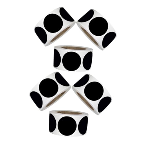 SOIMISS 6 Rollen Schwarze PVC Kreis Aufkleber Selbstklebend Wasserfest Beschreibbare Runde Etiketten zur Lagerbox Klassifizierung Robuste Aufkleber für Küche Büro und Behälter SOIMISS 6 Rollen Schwarze PVC Kreis Aufkleber Selbstklebend Wasserfest Beschreibbare Runde Etiketten zur Lagerbox Klassifizierung Robuste Aufkleber für Küche Büro und Behälter von SOIMISS