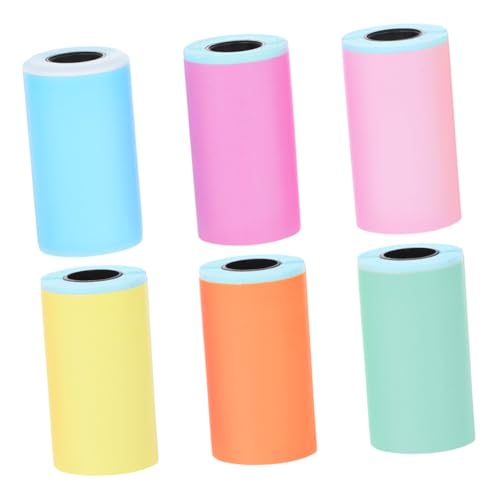 SOIMISS 6 Rollen Selbstklebendes Thermodrucker Papier für Mini Drucker Aufkleber Etiketten Foto Sticker in Farben Tragbar Leicht Klebend Für DIY Journale und Fotodruck SOIMISS 6 Rollen Selbstklebendes Thermodrucker Papier für Mini Drucker Aufkleber Etiketten Foto Sticker in Farben Tragbar Leicht Klebend Für DIY Journale und Fotodruck von SOIMISS