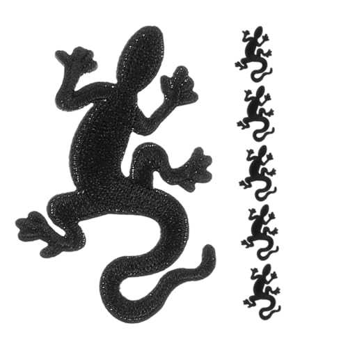 SOIMISS 6 Stück Bestickte Gecko Aufnäher zum Aufnähen Strapazierfähige DIY Patches für Kleidung Schuhe Hüte und Taschen Dekorative Reptilien Applikationen ohne Kleber Vielseitig und von SOIMISS