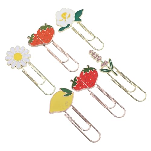 SOIMISS 6 Stück Blumenform Dekorative Büroklammern zur Organisation von Notizen und Lesezeichen für Schule und Büro SOIMISS 6 Stück Blumenform Dekorative Büroklammern zur Organisation von Notizen und Lesezeichen für Schule und Büro von SOIMISS