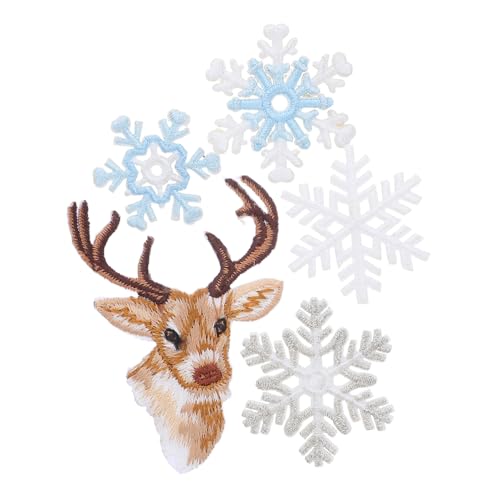SOIMISS 6 Stück Goldene Schneeflocken Bügelbilder Bestickte Applikationen mit Rentiermotiv Langlebige DIY Stoffaufnäher für Kleidung Jeans Jacken Hüte Rucksäcke Festliche Winterdekoration SOIMISS 6 Stück Goldene Schneeflocken Bügelbilder Bestickte Applikationen mit Rentiermotiv Langlebige DIY Stoffaufnäher für Kleidung Jeans Jacken Hüte Rucksäcke Festliche Winterdekoration von SOIMISS