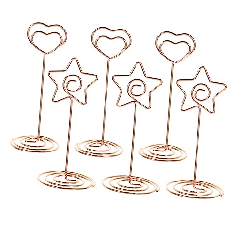 SOIMISS 6 Stück Liebes-visitenkartenhalter Tischnummernhalter Für Restaurants Speisekartenhalter Platzkartenhalter Für Den Tisch Hochzeit Bildhalter Name Etiketten Zinklegierung Roségold SOIMISS 6 Stück Liebes-visitenkartenhalter Tischnummernhalter Für Restaurants Speisekartenhalter Platzkartenhalter Für Den Tisch Hochzeit Bildhalter Name Etiketten Zinklegierung Roségold von SOIMISS