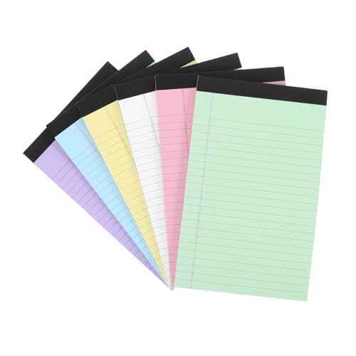 SOIMISS 6 Stück Notizblöcke Liniert und Abreißbar Farbiges Notizbuch für Büro Schule und Planung und Tragbar für Notizen und Erinnerungen von SOIMISS