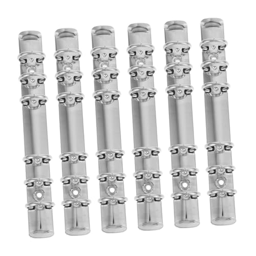SOIMISS 6 Stück Ordner Innenkern Notizbuch Ordner Loseblatt Ordner Mit Sechs Löchern Hardware Binderinge Ordner Brads Papierverschlüsse Große Ordner Scrapbooking Clips Edelstahl von SOIMISS