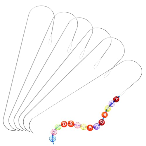 SOIMISS 6 Stück Teiliges Gebogene Perlennadeln aus Robustem Metall Feine Spitze für Kleine Perlen Praktisches Auffädel-werkzeug für Bastelarbeiten und Schnelle Schmuckherstellung SOIMISS 6 Stück Teiliges Gebogene Perlennadeln aus Robustem Metall Feine Spitze für Kleine Perlen Praktisches Auffädel-werkzeug für Bastelarbeiten und Schnelle Schmuckherstellung von SOIMISS