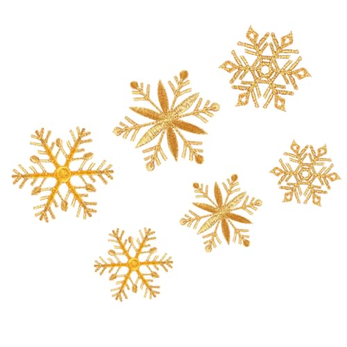 SOIMISS 6 Stück Teiliges Goldene Schneeflocken Stickerei Applikationen Langlebige DIY Patches für Weihnachten zum Aufbügeln oder Aufnähen Kleidung Taschen Hüte und Schuhe SOIMISS 6 Stück Teiliges Goldene Schneeflocken Stickerei Applikationen Langlebige DIY Patches für Weihnachten zum Aufbügeln oder Aufnähen Kleidung Taschen Hüte und Schuhe von SOIMISS