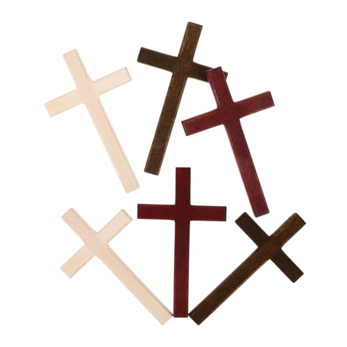 SOIMISS 6 Stück Teiliges Handgefertigter Holz Kreuze für Diy Projekte Christliche Dekoration für Feste Schule und Bastelarbeiten Holzfarbe und Weinrot SOIMISS 6 Stück Teiliges Handgefertigter Holz Kreuze für Diy Projekte Christliche Dekoration für Feste Schule und Bastelarbeiten Holzfarbe und Weinrot von SOIMISS