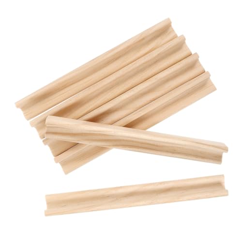 SOIMISS 6 Stück Teiliges Holz buchstabenhalter Natürliche Holzoptik DIY Fliesenständer für Spiele und Bastelprojekte Rustikaler Domino halter mit Vielseitigem Einsatz von SOIMISS