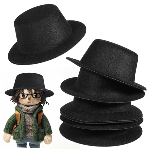 SOIMISS 6 Stück Teiliges Kleine Schwarze Miniatur Puppenhüte aus Filz DIY für Schneemann und Clownpuppen Handgefertigte Stoff Hüte als Puppenbekleidungs Accessoire SOIMISS 6 Stück Teiliges Kleine Schwarze Miniatur Puppenhüte aus Filz DIY für Schneemann und Clownpuppen Handgefertigte Stoff Hüte als Puppenbekleidungs Accessoire von SOIMISS