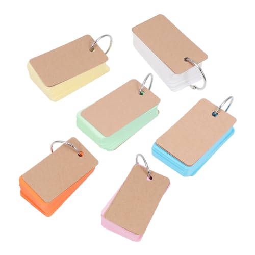 SOIMISS 6 Stück Teiliges Ring Notizblöcke Portable Blanko Karteikarten zum Lernen Nachfüllbar mit Binder Ring als Gedächtniskarten und Notizzettel für Schule und Büro SOIMISS 6 Stück Teiliges Ring Notizblöcke Portable Blanko Karteikarten zum Lernen Nachfüllbar mit Binder Ring als Gedächtniskarten und Notizzettel für Schule und Büro von SOIMISS