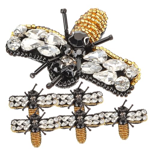 SOIMISS 6 Stück Teiliges Strass Tiermotiv Aufnäher Glitzernde DIY Patches zum Aufnähen für Kleidung Hüte Rucksäcke Applikationen zur Textildekoration und Reparatur von SOIMISS