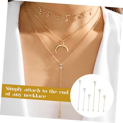 SOIMISS 6 Stück Teiliges Verlängerungsketten Halsketten und Armbänder Gold Weißgoldfarben Antiallergisch Leicht Stabil Vielseitig für Schmuckverlängerung und Anpassung SOIMISS 6 Stück Teiliges Verlängerungsketten Halsketten und Armbänder Gold Weißgoldfarben Antiallergisch Leicht Stabil Vielseitig für Schmuckverlängerung und Anpassung von SOIMISS