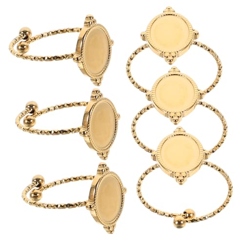 SOIMISS 6 Stück Teiliges Verstellbare Ringrohlinge für DIY Schmuckherstellung Basis für Kreative Designs Kompatibel mit Verschiedenen und Stilen von SOIMISS
