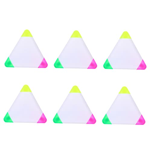 SOIMISS 6 Stück Textmarker bürstchen matebrush buntstifte set marker pen buntstiften set Neon Hervorhebung dreieckig hoch Markierungsstift Gefälligkeiten für Schulpartys Plastik Colorful von SOIMISS