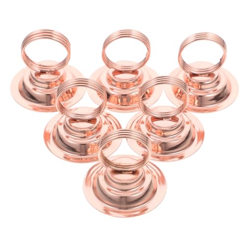SOIMISS 6 Stück Vertikaler Nummernschildclip Inhaber der Tischnummer Ort Kartenclip für den Tisch tischdeko hochzeit Roségold-Deko Hochzeitsschildhalter Tischkarten Eisen Rose Gold von SOIMISS