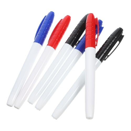 SOIMISS 6 Stück Whiteboard Marker Spitze Wasserlösliche Stifte für Schule und Büro Abwischbare Farben Blau Schwarz und Rot für Kreatives Arbeiten von SOIMISS