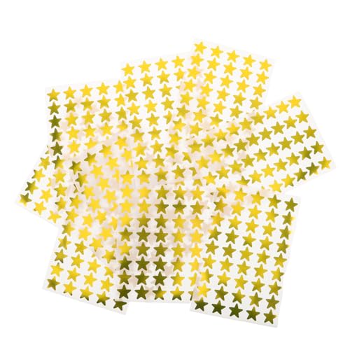 SOIMISS 60 Blatt Goldfolie Sternaufkleber für Selbstklebende Glänzende Belohnungssticker Langlebig Leicht Abziehbar für Schule Basteln und Dekorationen SOIMISS 60 Blatt Goldfolie Sternaufkleber für Selbstklebende Glänzende Belohnungssticker Langlebig Leicht Abziehbar für Schule Basteln und Dekorationen von SOIMISS
